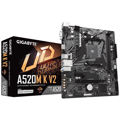 Placa Madre Gigabyte A520M-K V2 MicroATX AMD AM4-2