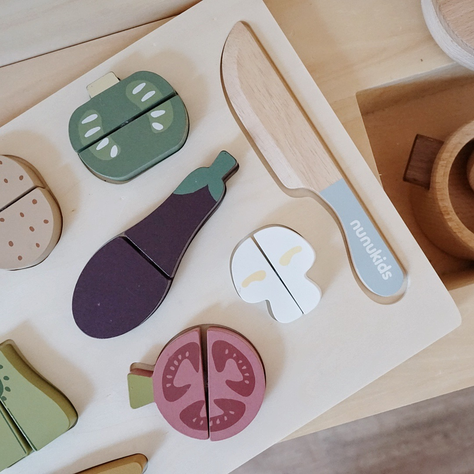 Set de Verduras de Madera Con Velcro-1