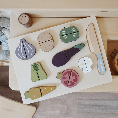 Set de Verduras de Madera Con Velcro-2