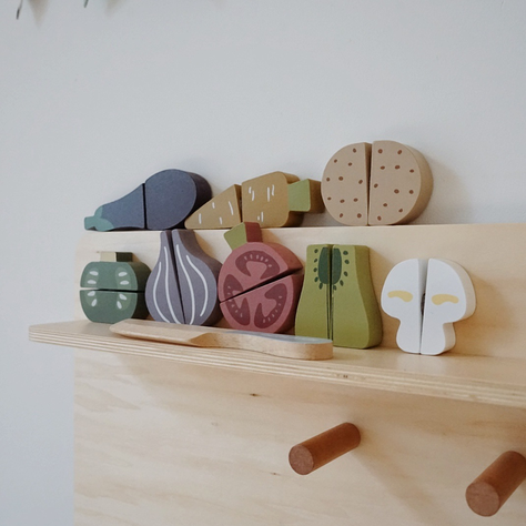 Set de Verduras de Madera Con Velcro-3