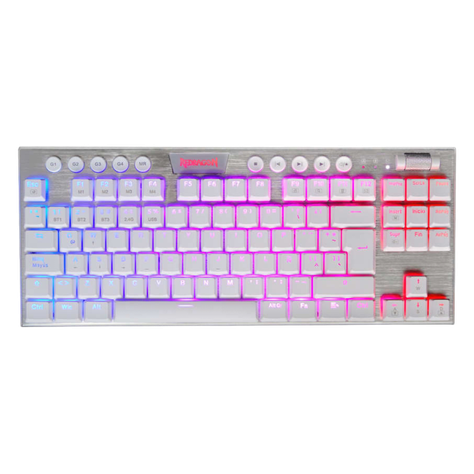Teclado Mecánico Redragon Horus White TKL Red Switch-1