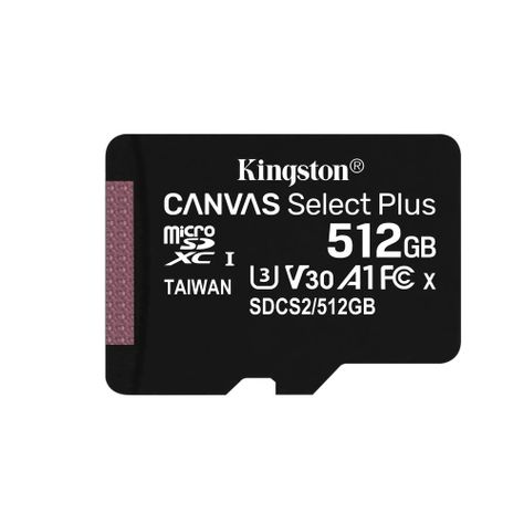 Tarjeta MicroSD Kingston Canvas Select Plus 512gb-1