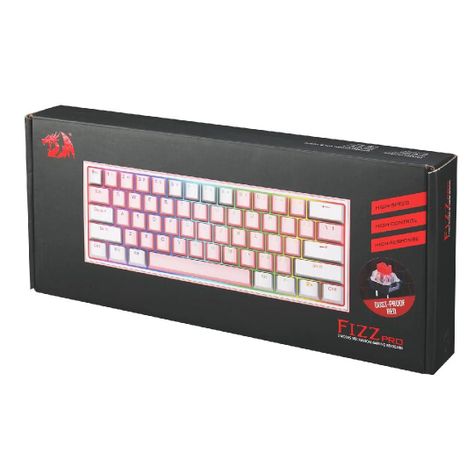 Teclado Gamer Redragon K616 Fizz Rgb Pro Rosa y Blanco-3
