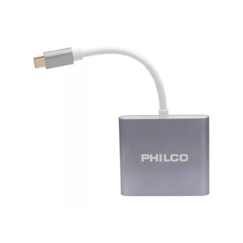 3 EN 1 HUB TIPO C A HDMI + USB 3.0 PHILCO-0