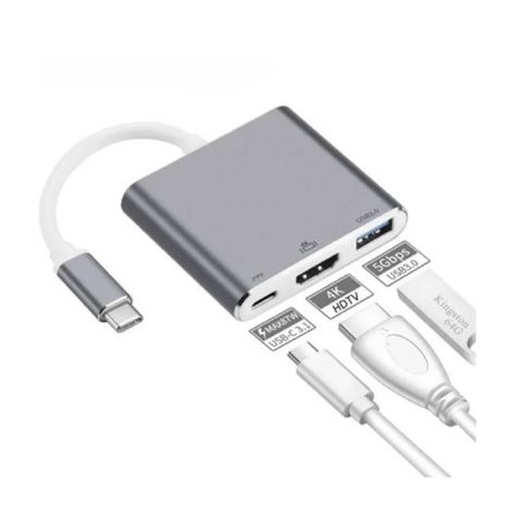 3 EN 1 HUB TIPO C A HDMI + USB 3.0 PHILCO-2