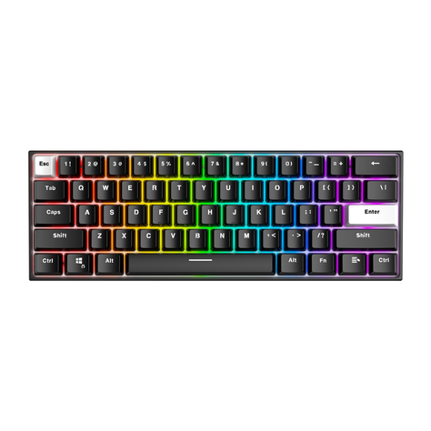 Teclado Gamer Fantech MAXFIT 61 MK857 Black Wireless SW Blue-0