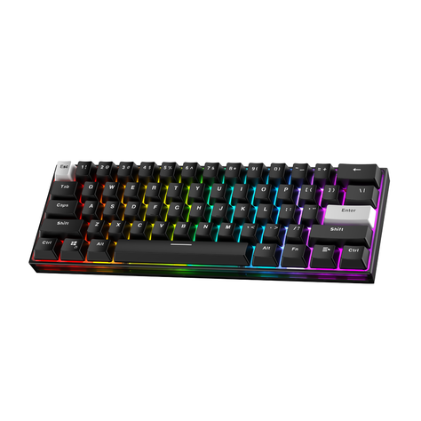 Teclado Gamer Fantech MAXFIT 61 MK857 Black Wireless SW Blue-1