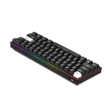 Teclado Gamer Fantech MAXFIT 61 MK857 Black Wireless SW Blue-2