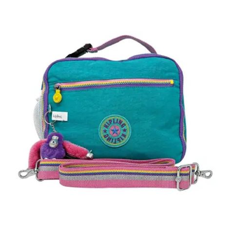 Bolso/Cartera Kipling Ermy Verde Agua Rainbow-0
