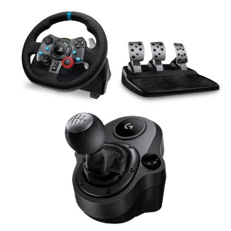 Volante Logitech G29,Pedalera y Palanca de Cambios PS4/5/PC-0