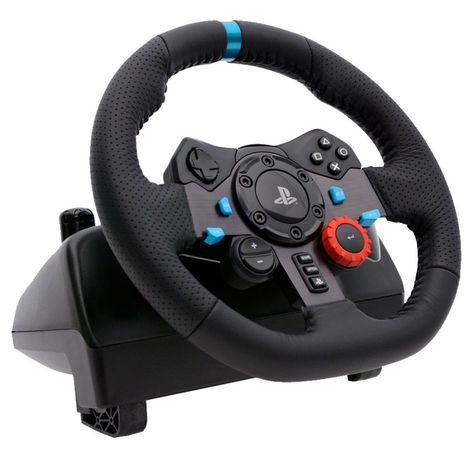Volante Logitech G29,Pedalera y Palanca de Cambios PS4/5/PC-3