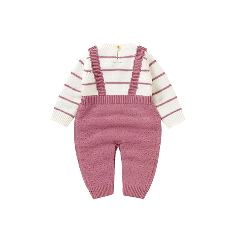 Bebé Body Rosado patrón de rayas 66 cm Niña-1