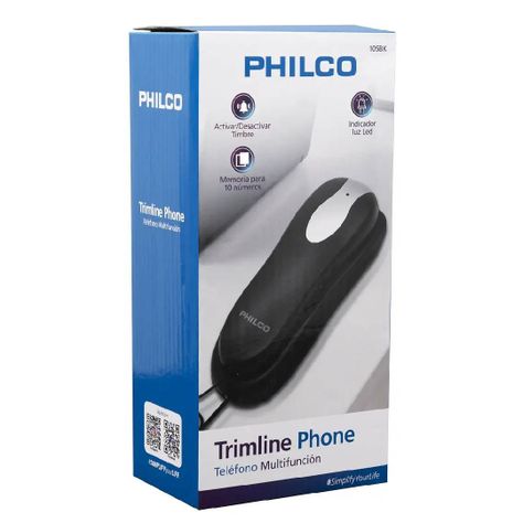 Telefono Fijo Philco Tipo Gondola 105BK Negro-1