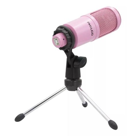 Micrófono Condensador para Streaming Philco USB 31623 Rosado-1