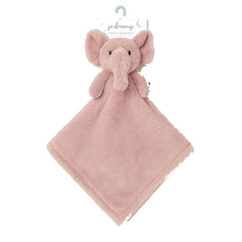 Manta Bebes So Dreamy Lovey Blanket Poliester Rosa Elefante-0