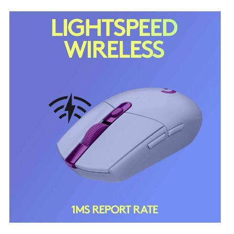 Mouse Gamer Logitech Inalambrico G305 Lila 12k dpi-1
