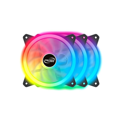 Pack 3 Ventiladores Fantech Turbine 120mm RGB + Controlador-0