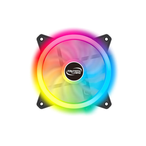 Pack 3 Ventiladores Fantech Turbine 120mm RGB + Controlador-1