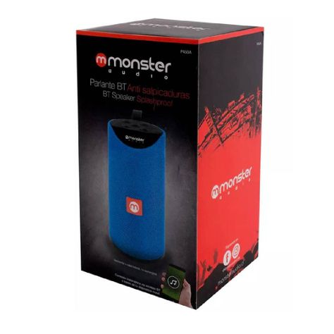 PARLANTE BLUTOOTH ANTI SALPICADURAS MONSTER AUDIO AZUL-3
