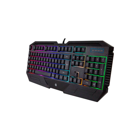 Teclado Gamer HP RGB K110 Membrana RGB Negro USB-1