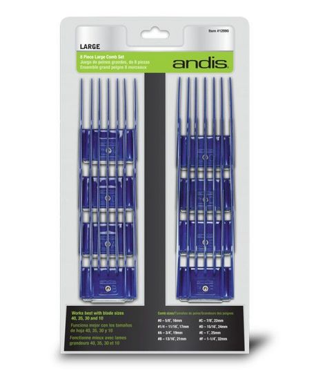 SET DE PEINES DE ALZADA X8 LARGE ANDIS-0