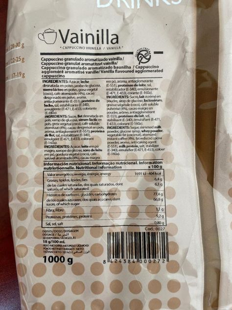 Cappuccino Vainilla Vending de 1 KG Simat-2