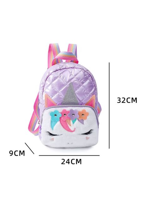 Mochila Escolar Para Niños Bolso Infantil Paseo Unicornio-2