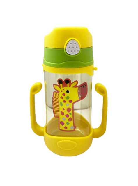 Botella Con Bombilla Para Agua Antiderrame Con Correa Niños-0