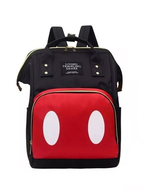Mochila Maternal Bolso Pañalera Multifuncional Bebe diseño mickey-0