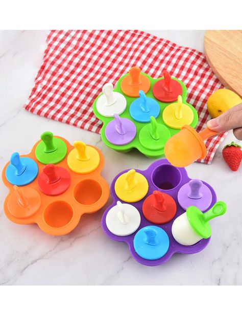 Molde Bandeja De Silicona Helados Paletas Cubo Para Niños-3