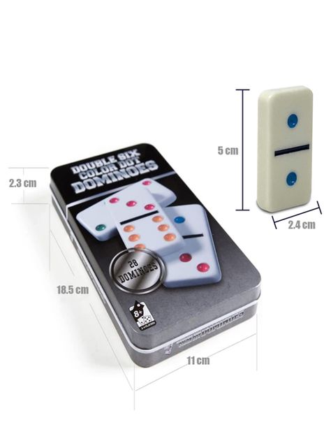 Juego Domino De 28 Pieza Color Juego De Mesa Doble Seis+caja-2