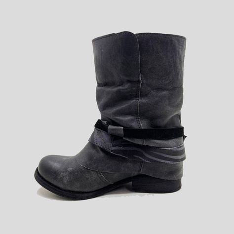 BOTIN CALLIE CUERO GRAFITO AMANO SHOES-1