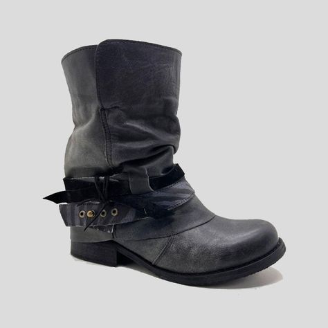 BOTIN CALLIE CUERO GRAFITO AMANO SHOES-0