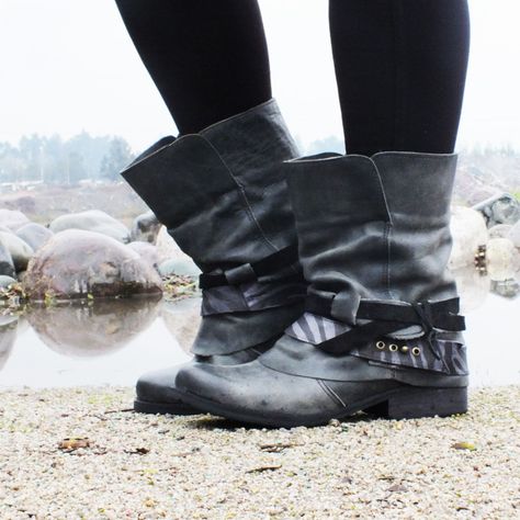 BOTIN CALLIE CUERO GRAFITO AMANO SHOES-2