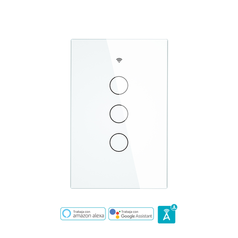 Interruptor Triple Inteligente Blanco Zigbee-2