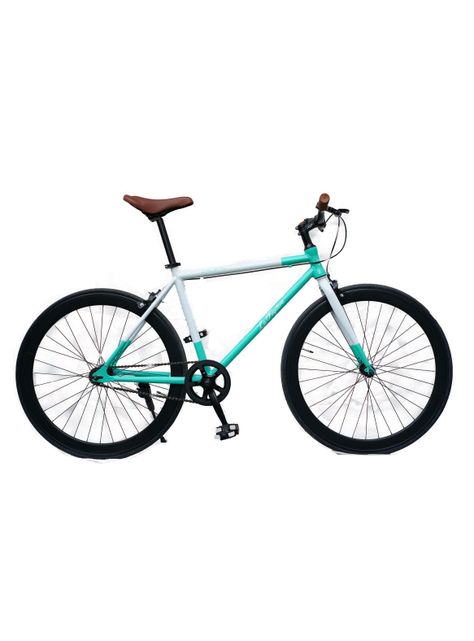 Bicicleta urbana La Fugitiva El Plan de Fuga Verde - Blanco-0