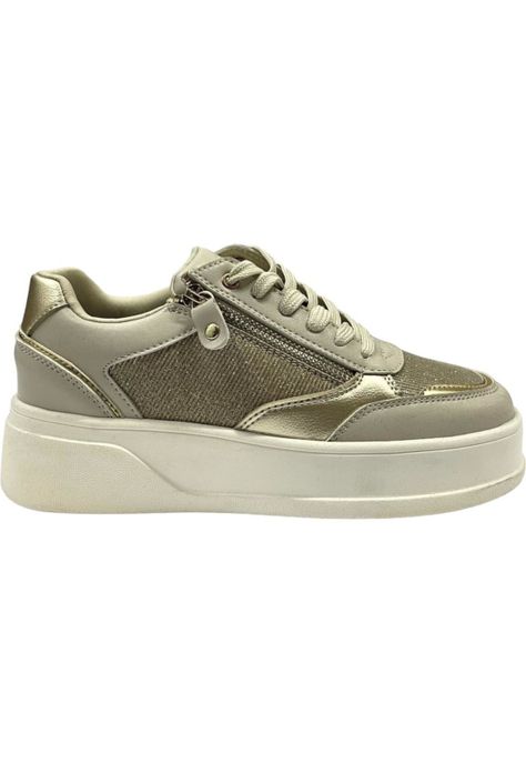Zapatilla Mujer Dorado Metallic Detogni-0