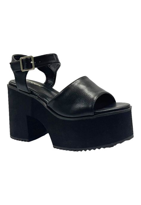 Sandalia Mujer Negro Ester Detogni-1