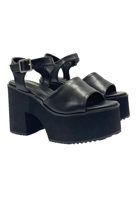 Sandalia Mujer Negro Ester Detogni-3