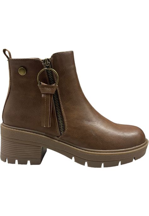 Botin Mujer Camel New York Detogni-0
