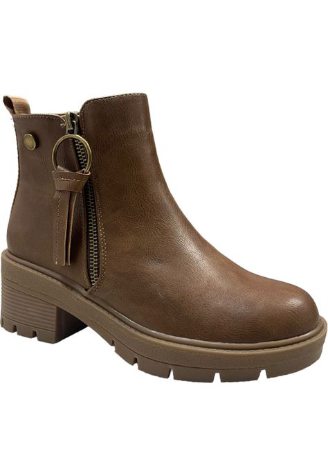 Botin Mujer Camel New York Detogni-1