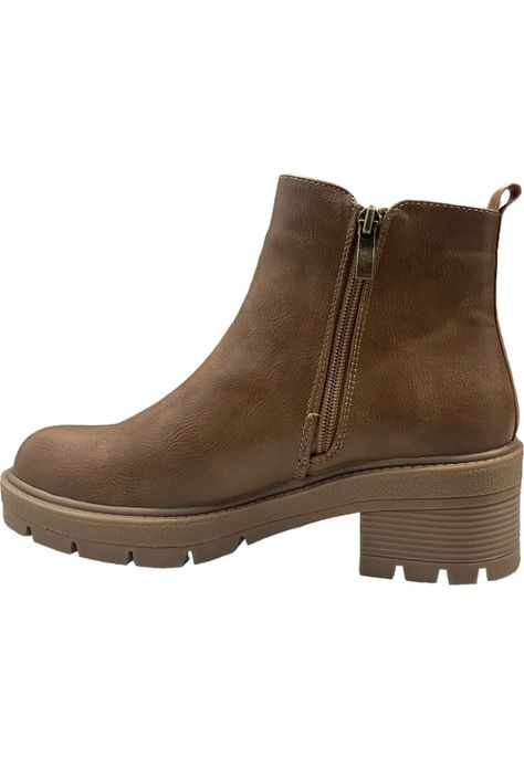 Botin Mujer Camel New York Detogni-2
