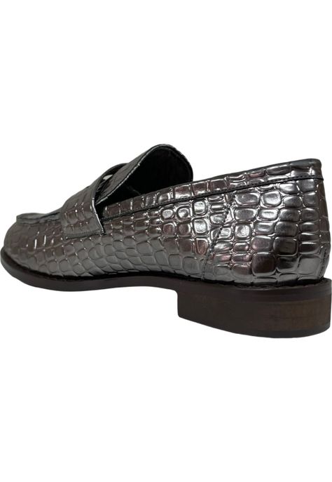 Mocasín Mujer Plateado Salamanca Detogni-3