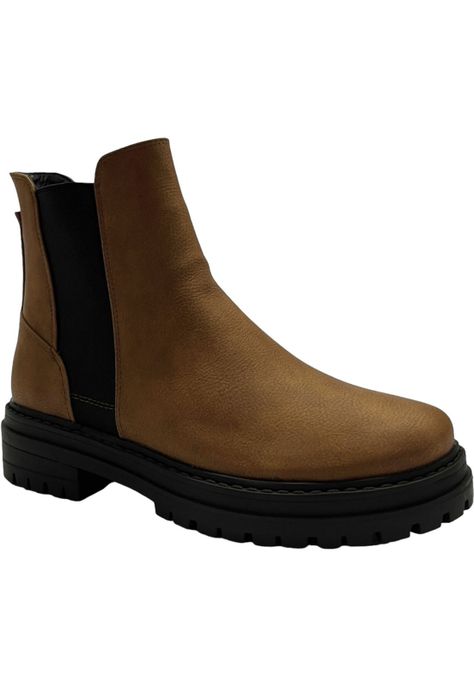 Botin Mujer Camel Roma Detogni-1