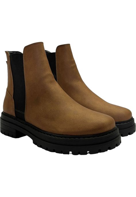 Botin Mujer Camel Roma Detogni-2