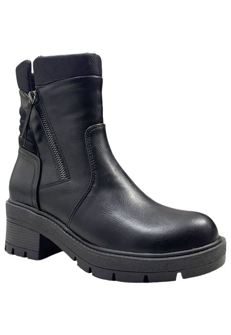 Botin Mujer Negro Berlin Detogni-1
