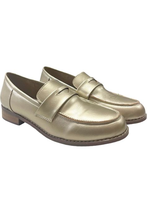 Zapato Mujer Dorado Javiera Detogni-3