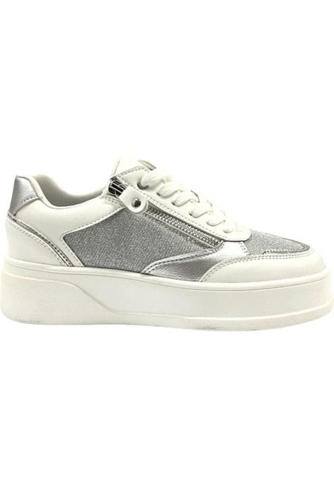 Zapatilla Mujer Plateado Metallic Detogni-0