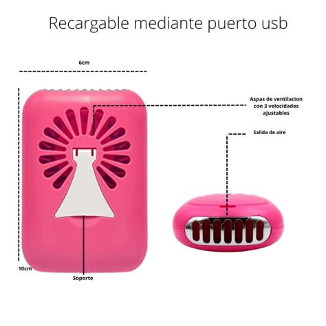 Ventilador Para Extensión De Pestañas De TRES Velocidades FUCSIA-1