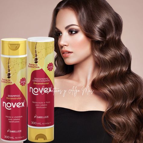 Kit restauración shampoo y acondicionador queratina Novex 300ml cada 1-1